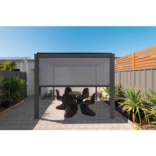 Roleta przeciwsłoneczna opuszczana 3M - Pergola tarasowa MIRADOR Solid 80 i Basic 88  - Antracyt